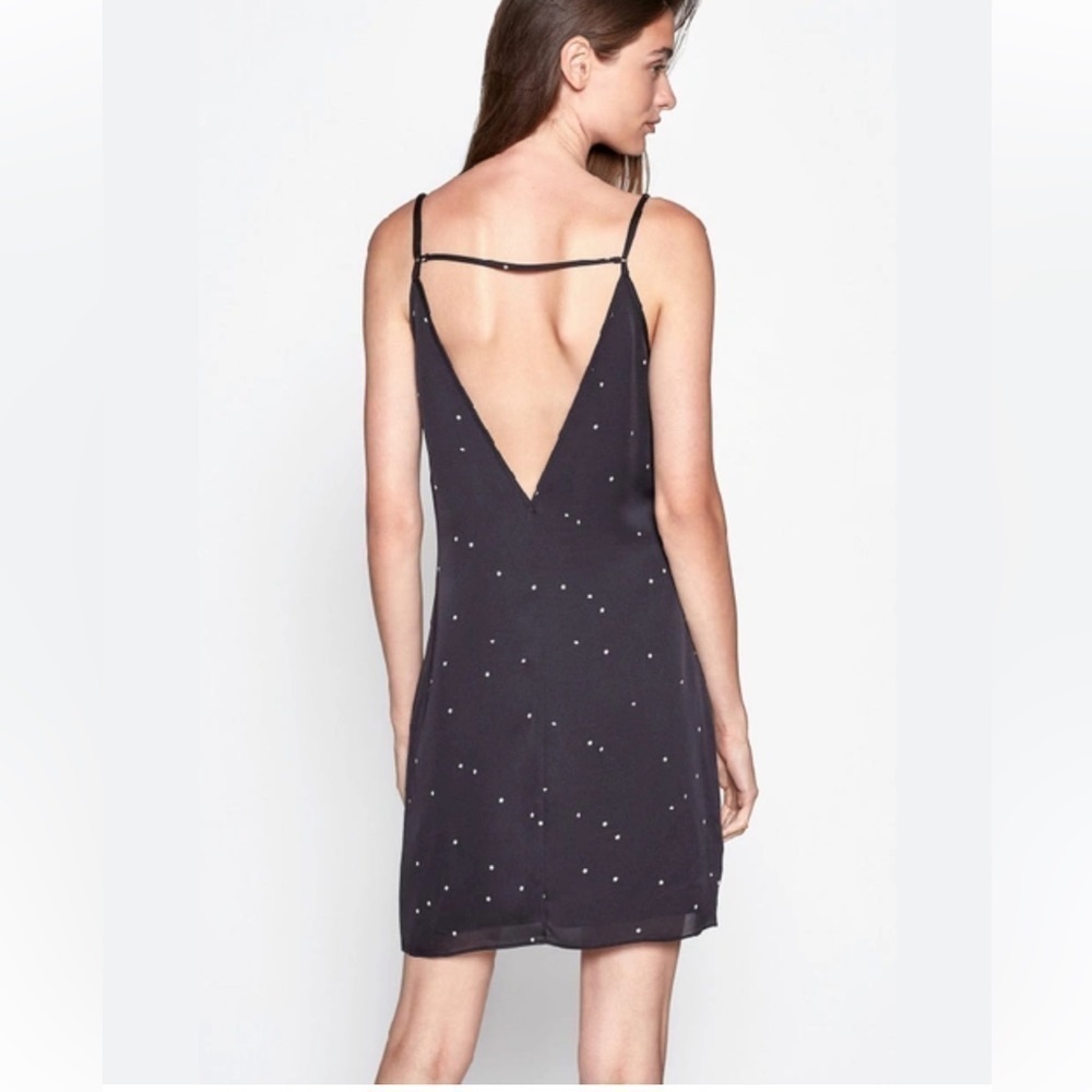 Nwot Equipment Tansie Black White Stars Slip Sale Dress Size S